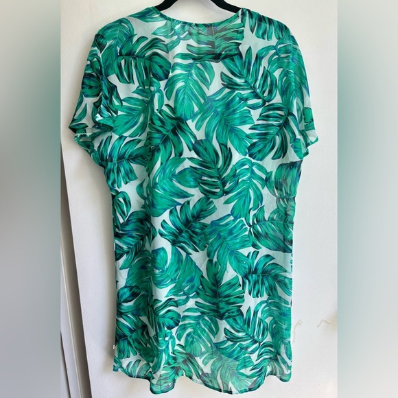 La Vie En Rose Green Chiffon Tunic - Picture 7 of 9